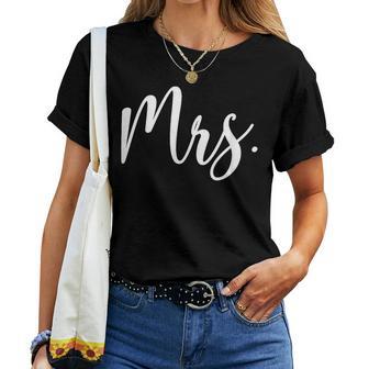 Mrs Mr And Mrs Matching Married Wife Husband Wedding Women T-shirt - Seseable