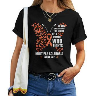 Multiple Sclerosis Butterfly Ms Warrior Women Women T-shirt - Monsterry