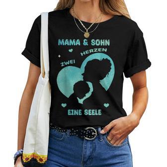 Mum Und Son Zwei Herzen Eine Seele T-shirt Frauen - Geschenkecke