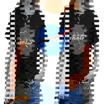 Nasa Espacio Cuello Camiseta de mujer - Regaloses