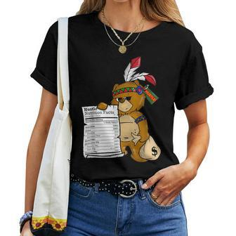 Native American Bear Teacher Hustle Nutritional Facts Women T-shirt - Monsterry AU