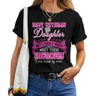 Navy Veteran Daughter Raised By Her Hero Veteran's Day Women T-shirt - Monsterry