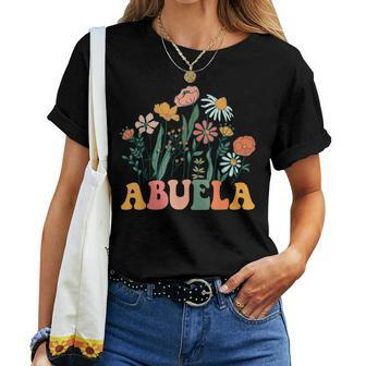 New Abuela Wildflower First Birthday & Baby Shower Women T-shirt - Thegiftio UK