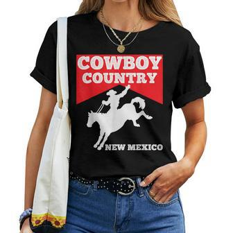 New Mexico Cowboy Country Horse Riding Rodeo Apparel Women T-shirt - Monsterry