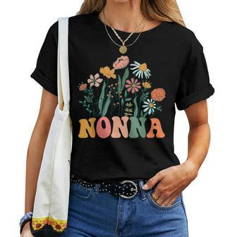 New Nonna Wildflower First Birthday & Baby Shower Women T-shirt - Thegiftio UK