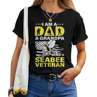 Nice Bee I Am Dad A Grandpa And A Seabee Veteran Women T-shirt - Monsterry UK
