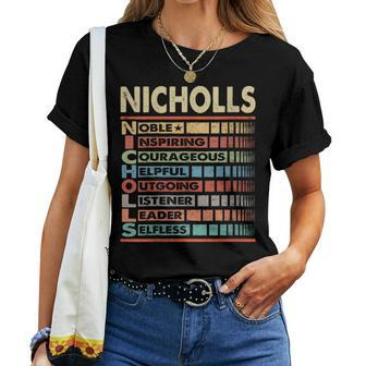 Nicholls Family Name Nicholls Last Name Team Women T-shirt - Seseable