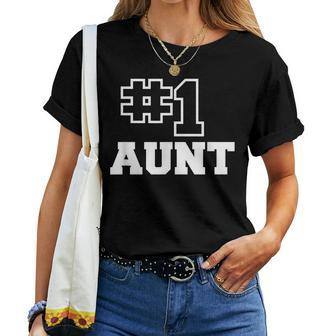 Number One Aunt No 1 Best Mama Auntie Women T-shirt - Monsterry