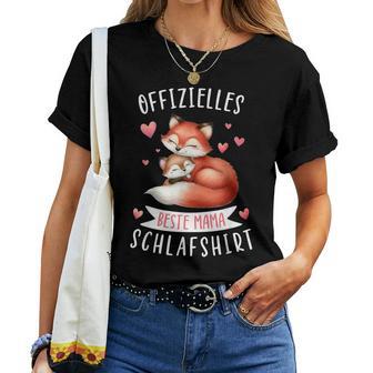 Offizielles Beste Mama Schlaf Muttertag Fuchs Mama T-shirt Frauen - Geschenkecke