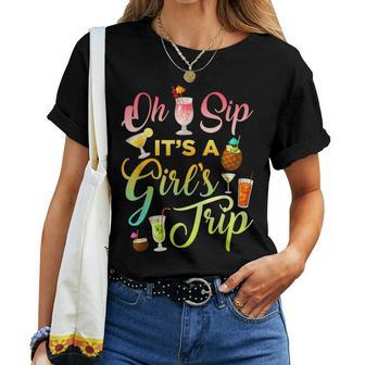 Oh Sip It's A Girls' Trip Drinking Graphic Women T-shirt - Monsterry AU