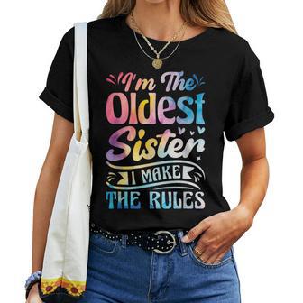 Oldest Sister I Make The Rules Matching Sister Women T-shirt - Thegiftio UK