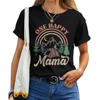 One Happy Mama Happy Camper Matching Family First Birthday Women T-shirt - Seseable