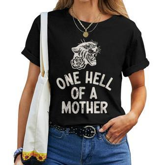 One Hell Of A Mother Vintage Mommy Mom Tiger Mother's Day Women T-shirt - Thegiftio UK