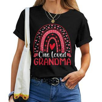One Loved Grandma Rainbow Cute Valentine Day Women T-shirt - Monsterry CA