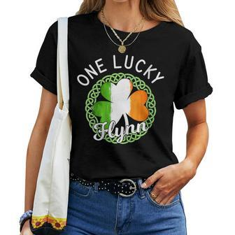 One Lucky Flynn Irish Family Name Women T-shirt - Seseable