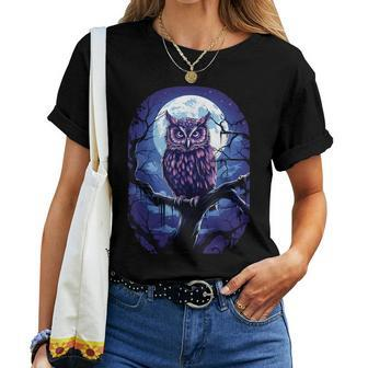 Owl Moon Graphic Girls Boys Women T-shirt | Mazezy DE
