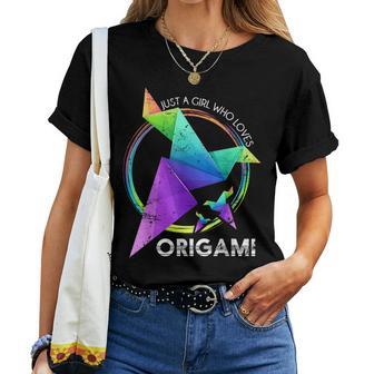 Paper Crane Origami Master Girls Paper Folding Origami Women T-shirt - Monsterry CA