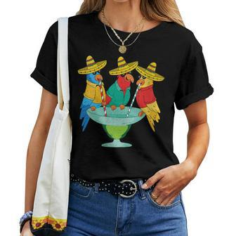 Parrot Cinco De Mayo Drinking Tequila Mexican Fiesta Women T-shirt - Monsterry UK