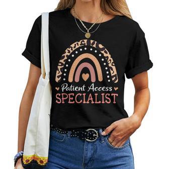 Patient Access Specialist Leopard Rainbow Appreciation Women T-shirt - Monsterry DE