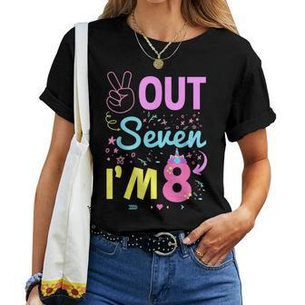 Peace Out 7 I'm 8 Years Old 8Th Happy Birthday For Boy Girl Women T-shirt - Thegiftio UK