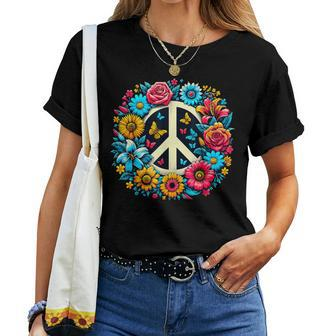 Peace Love Groovy Peace Sign Women T-shirt - Monsterry CA