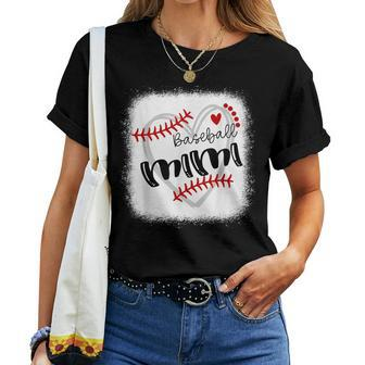 Personalized Baseball Heart Cute Mimi Baseball Women T-shirt - Thegiftio UK