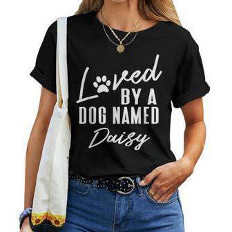 Personalized Dog Name Daisy Pet Lover Paw Print Women T-shirt - Monsterry AU