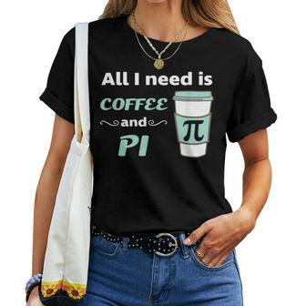 Pi Day Math Coffee Lover Geometry Calculus Trigonometry Women T-shirt - Monsterry