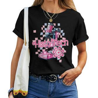 Pink Microscope Lab Week 2024 Histotech Lab Tech Women T-shirt - Monsterry UK