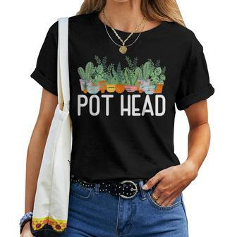 Pot Head Plant Gardener Women T-shirt | Mazezy AU