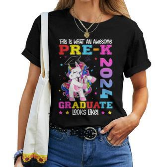 Pre-K Grad 2024 Unicorn Girls Preschool Graduation 2024 Women T-shirt - Seseable