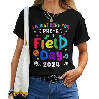 Pre-K I'm Just Here For Field Day 2024 Teachers Kid Boy Girl Women T-shirt - Monsterry