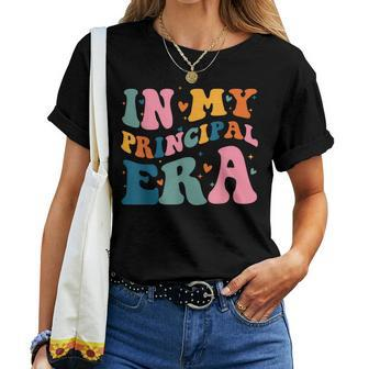 In My Principal Era Groovy School Principal Back To School Women T-shirt - Monsterry DE