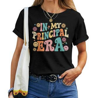 In My Principal Era Groovy School Principal Back To School Women T-shirt | Mazezy UK