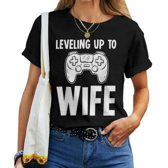 Promoted Bride Leveling Up To Wife Gaming T Women T-shirt - Monsterry CA