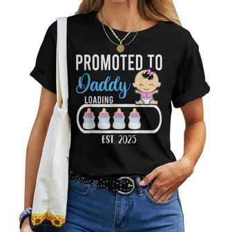 Promoted To Daddy 2025 Girl Gender Reveal Party Dad Father Women T-shirt - Monsterry DE