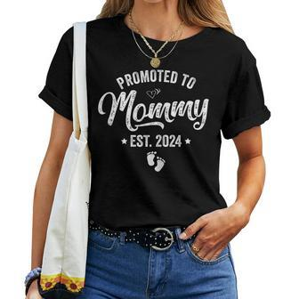 Promoted To Mommy Est 2024 Soon To Be Mom 2024 Mother's Day Women T-shirt - Thegiftio UK