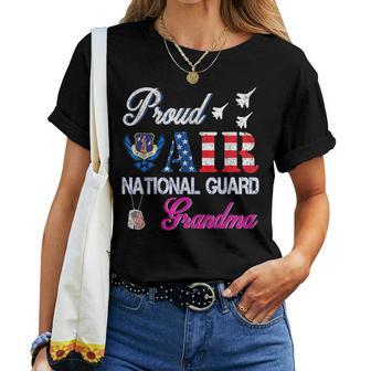 Proud Air National Guard Grandma Air Force Veterans Day Women T-shirt - Monsterry UK