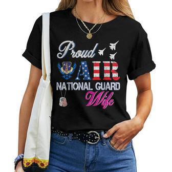Proud Air National Guard Wife Air Force Veterans Day Women T-shirt - Monsterry