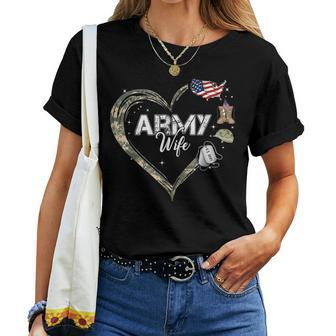 Proud Army Wife Army Graduation Wife Us Army Wife Women T-shirt - Monsterry