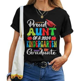 Proud Aunt Of A 2024 Kindergarten Graduate Women T-shirt - Seseable