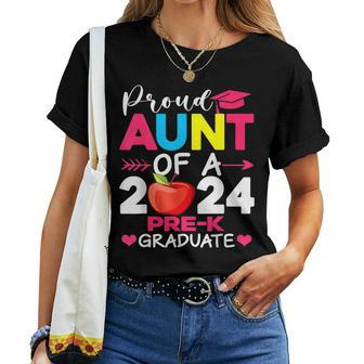 Proud Aunt Of A 2024 Pre K Graduate Graduation Women T-shirt - Seseable