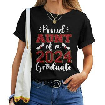 Proud Aunt Of A Class Of 2024 Graduate Senior Graduation Women T-shirt - Seseable