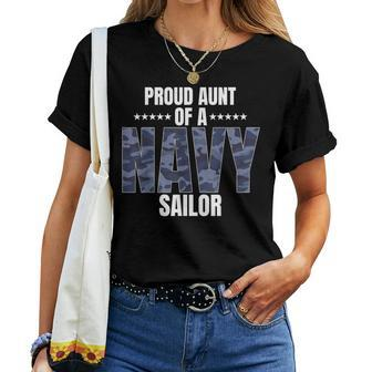 Proud Aunt Of A Navy Sailor Veteran Day Women T-shirt - Monsterry
