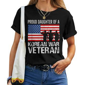 Proud Daughter Of A Korean War Veteran Family Matching Vet Women T-shirt - Monsterry AU