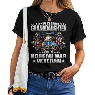 Proud Granddaughter Of A Korean War Veteran Vet's Family Women T-shirt - Monsterry