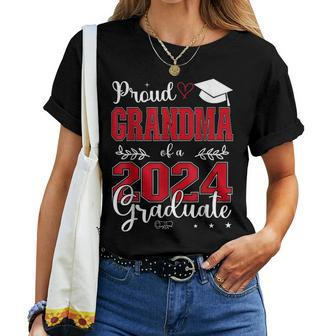 Proud Grandma Of A Class Of 2024 Graduate For Graduation Women T-shirt - Seseable