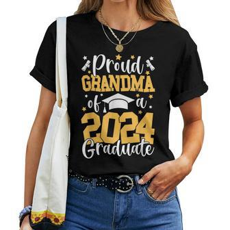Proud Grandma Of A Class Of 2024 Graduate Matching Family Women T-shirt - Thegiftio UK