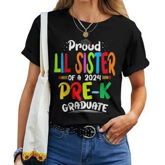 Proud Lil Sister Of Pre-K Graduate 2024 Graduation Lil Women T-shirt - Thegiftio UK