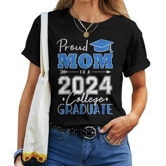Proud Mom Of A 2024 College Graduate Graduation Women T-shirt | Mazezy AU